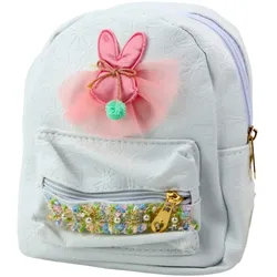 Kinderrucksack Hase Tüll Dekoband Weiß 2,5L 20cm