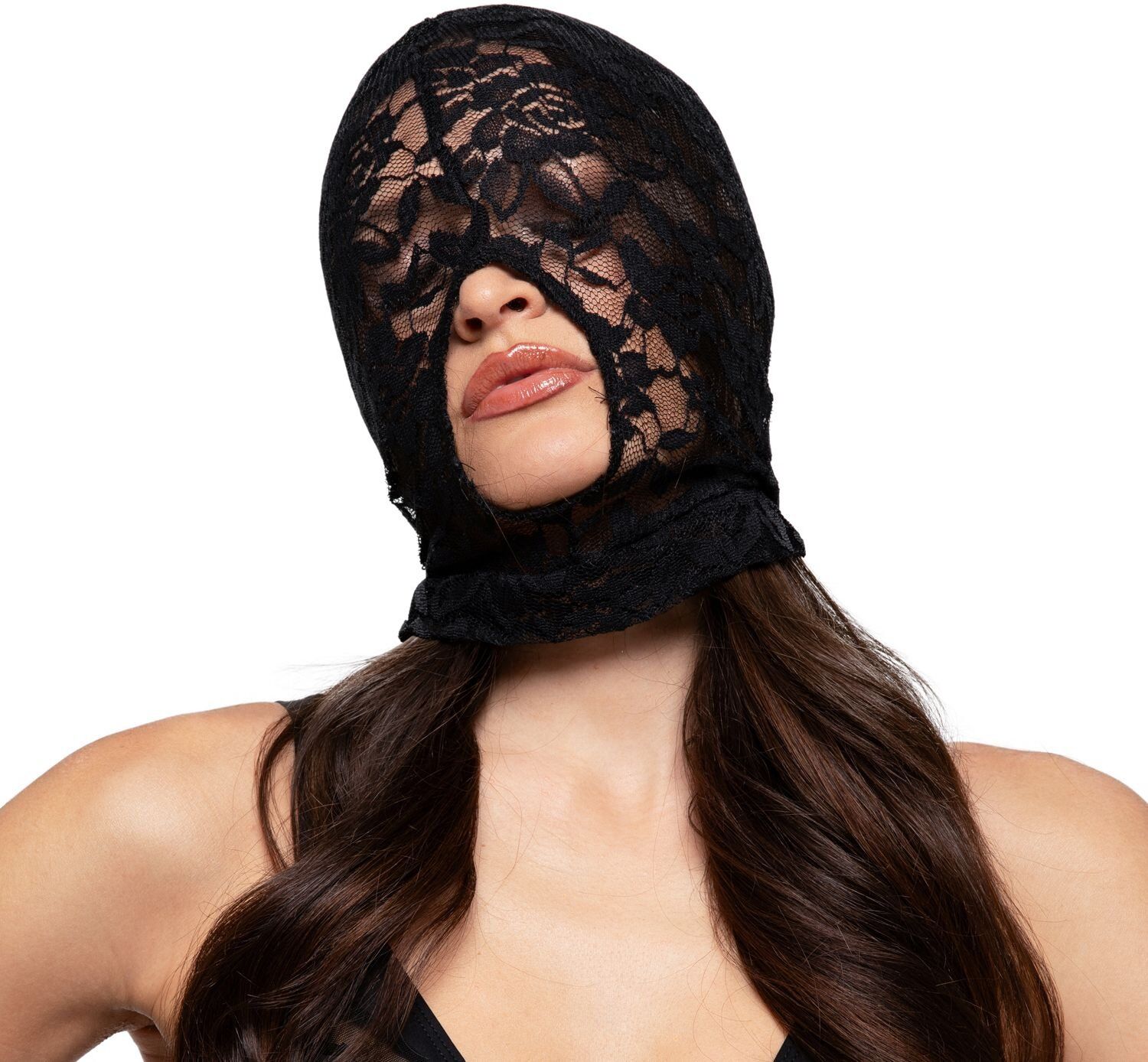 Bedroom Fantasies Cagoule BDSM en dentelle - Noir
