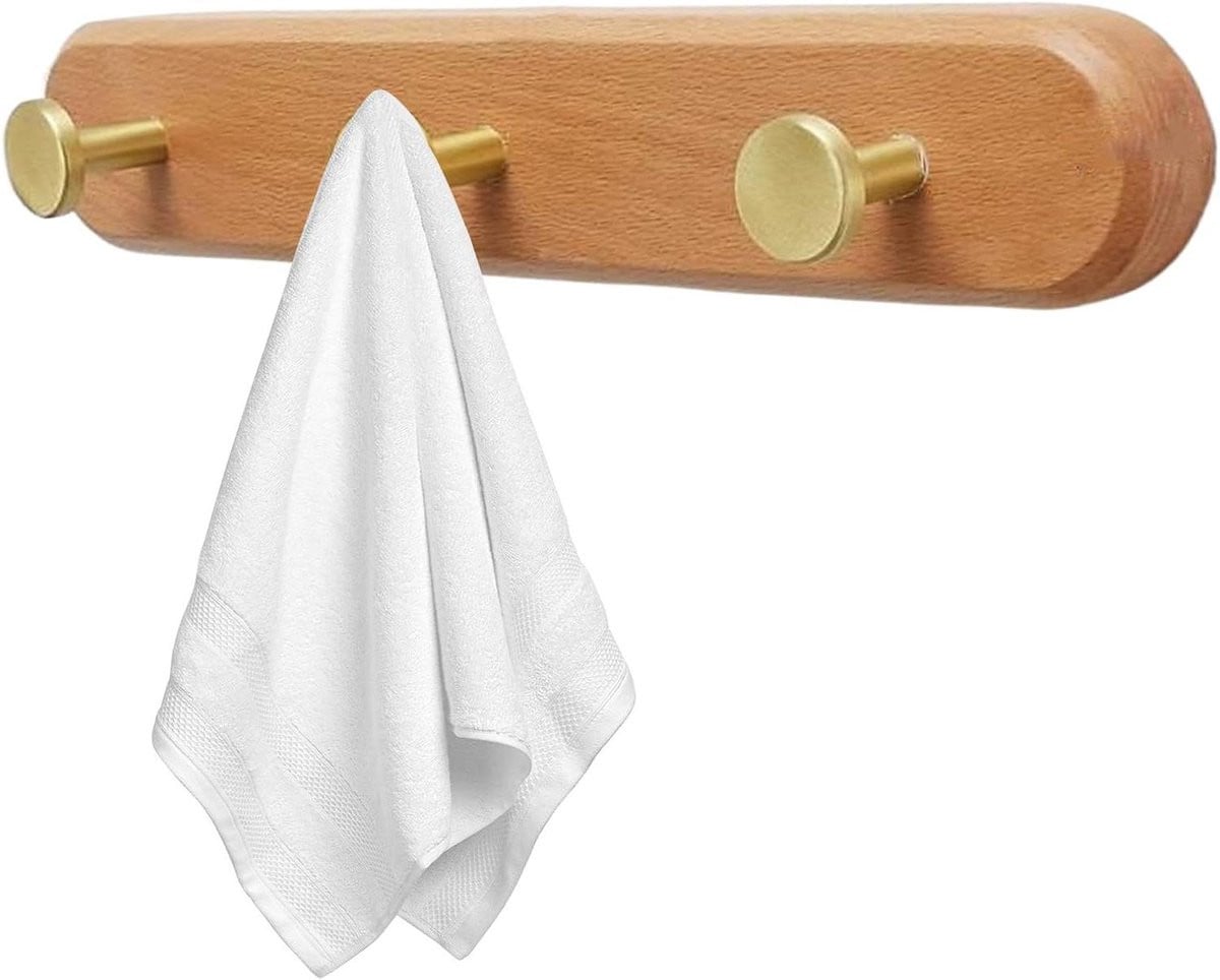 Kasthaken Wandmontage - Robuuste Houten Wandhaak voor Ruimtebesparing - 29 x 8 x 8 cm
