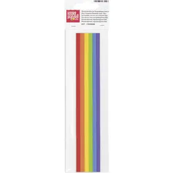 6x Knorr Prandell Verzierwachsstreifen Sortiment 200x2mm Regenbogen VE=18 Stück