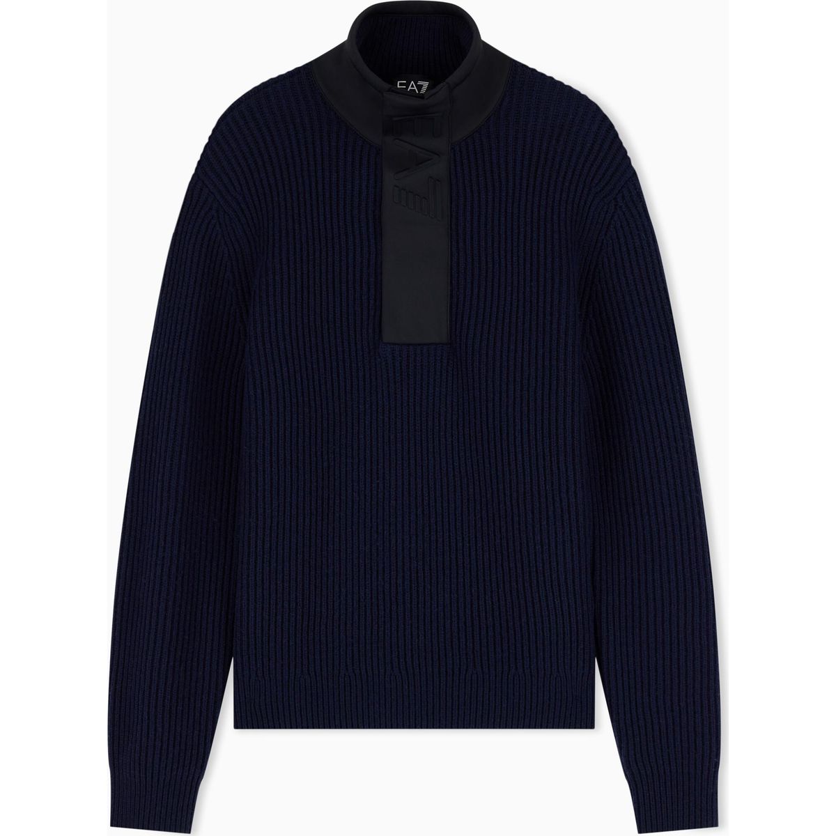 EA7 Apres Ski M TOP Half Button MIX Material armani blue (UB102) M 7M002690 AF27841-UB102-M