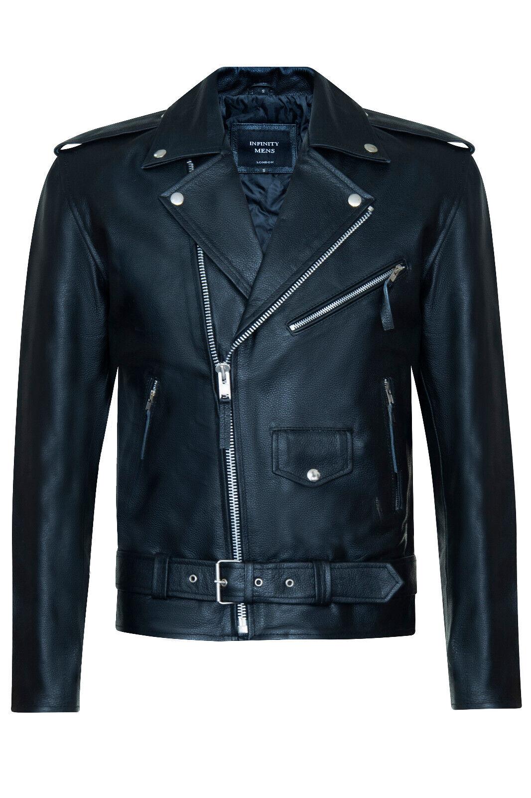 Herren-Brando-Jacke aus rotem indischem Rindsleder – Osasco