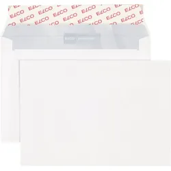ELCO FSC Briefumschlag im Format C6, hochweiss mit grauem Innendruck und Haftklebung, 100 g, 1 Pack = 500 Stück