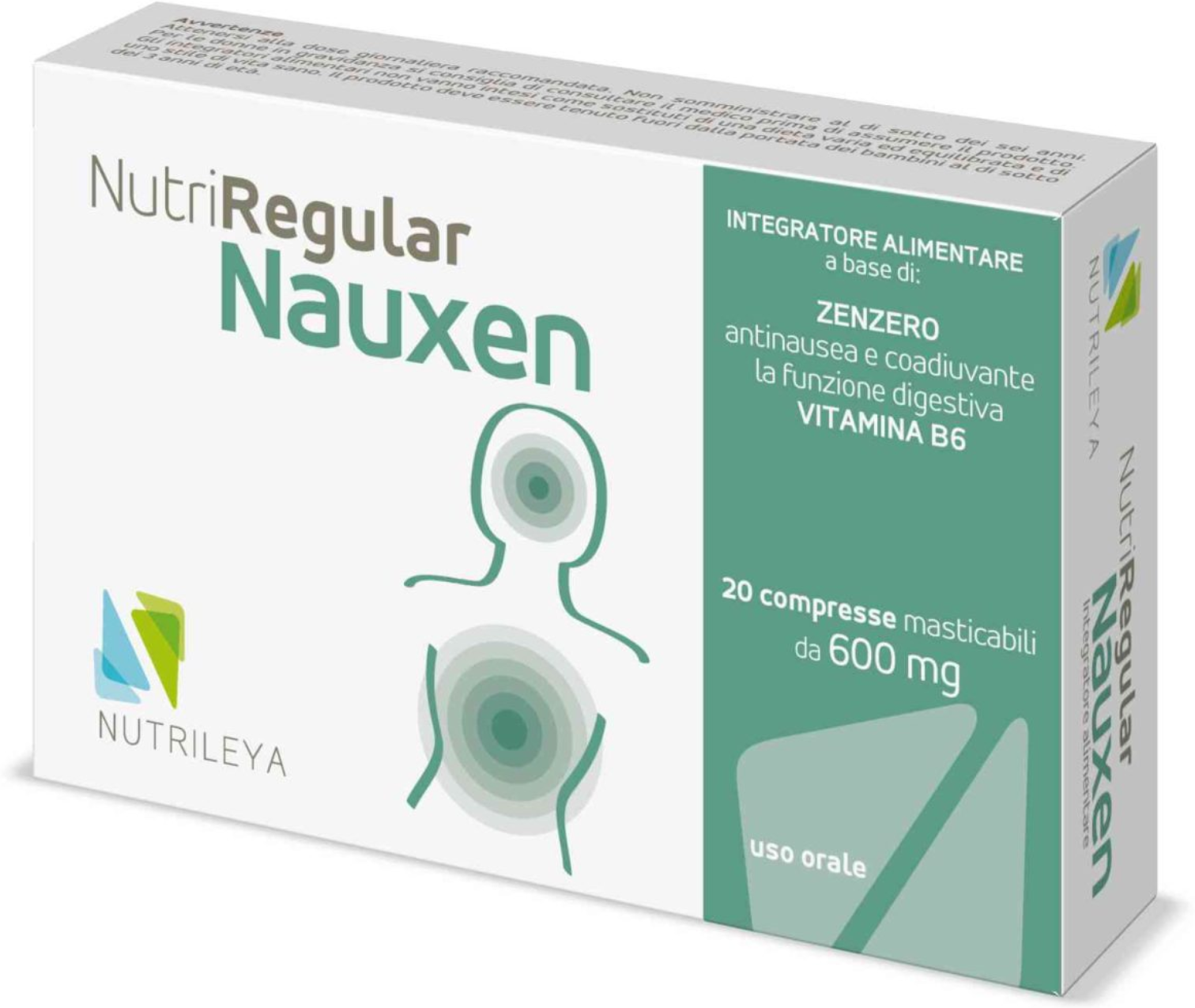 NUTRILEYA Nutriregular Nauxen 20 Compresse Masticabili Da 600mg 
