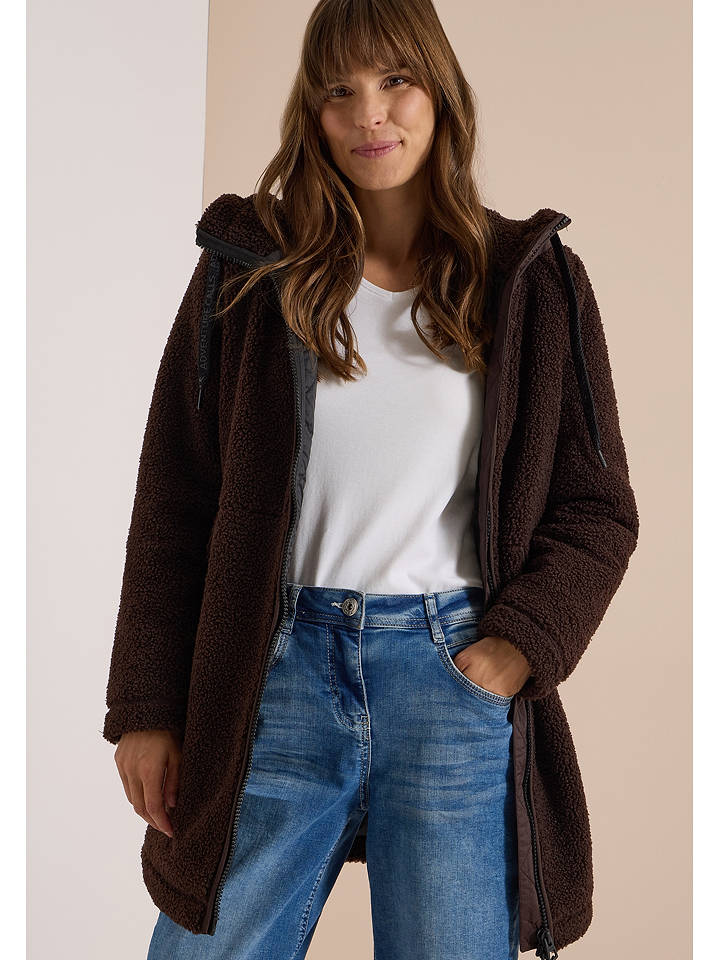 Cecil Teddymantel in Dunkelbraun - L