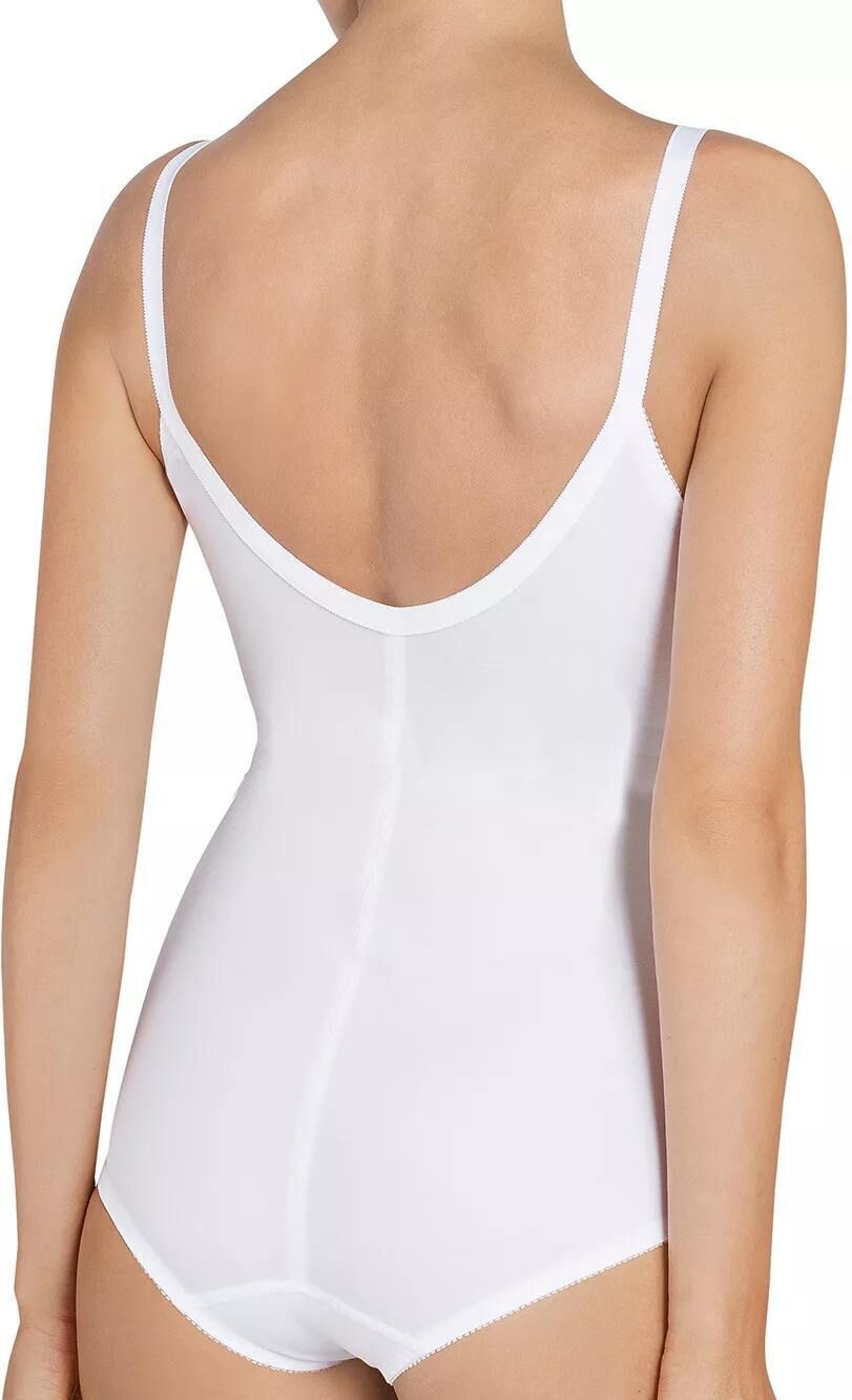 Miederbody TRIUMPH "Formfit BS X", Damen, Gr. 90, Cup B, weiß, Obermaterial: 54% Polyamid, 22% Baumwolle, 19% Elasthan, 5% sonstige Fasern, figurbetont, Bodys Miederbody, florale Spitze, runder Rückenausschnitt, tiefer V-Ausschnitt
