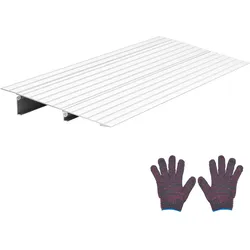 VEVOR Türschwellenrampe, 296x864x59 mm, Rollstuhlrampe aus Aluminiumlegierung mit einer Tragkraft von 360 kg, Bordsteinrampe für Heimtreppen für Rollstühle Roller Gehhilfen Fahrräder Dreiräder