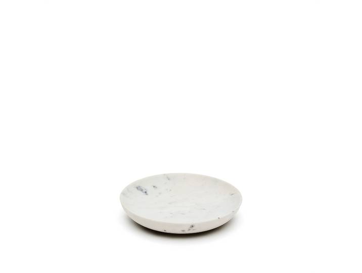 Kave Home Ecin medium sized tray Ø 20cm White, New