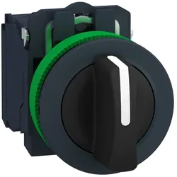 Schneider Electric XB5FD33 Wahlschalter, Harmony XB5F, Kunststoff, 30mm, schwarz, 3 Stellungen, rastend, 2S