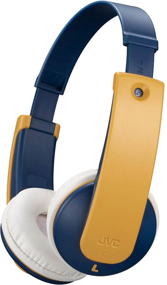 JVC Tinyphones HA-KD10W Trådløst Børne Headset Max. 85dB m. Klistermærker - Gul / Blå