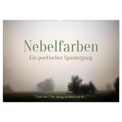 Nebelfarben. Ein poetischer Spaziergang (Wandkalender 2027 DIN A2 quer), CALVENDO Monatskalender