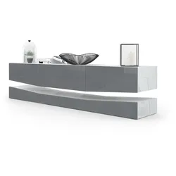 LOWBOARD City Fronten in Grau Hochglanz
