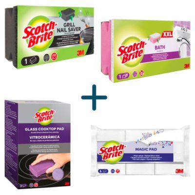 Scotch-Brite™ Schwammset, 11-teilig, Bath Griffschwamm XXL, 1 Stück + Glaskeramik, 3 Stück + Grill Griffschwamm, 1 Stück + Magic Pad, 6 Stück