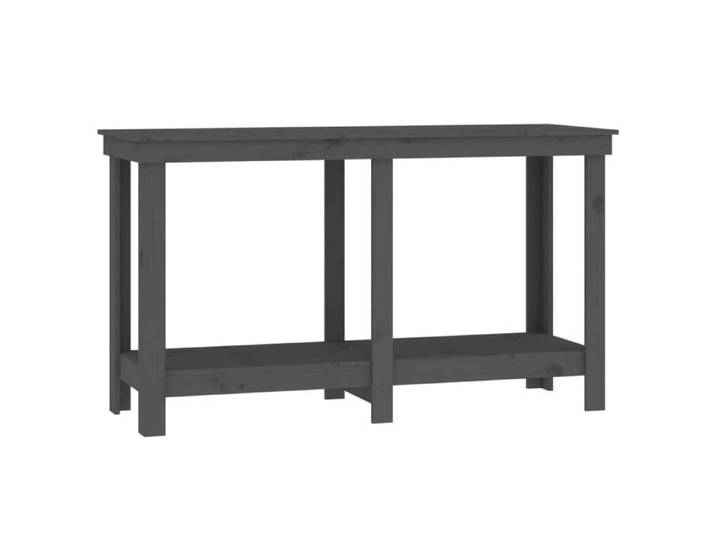 SALE 2026 Table de travail grande surface Gris - Banc de travail Gris 140x50x80 cm Bois de pin massif 18.8 Kg9398804