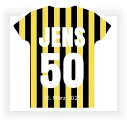 Geburtstag Einladung im Design "Trikot Gelb" - Musterkarte