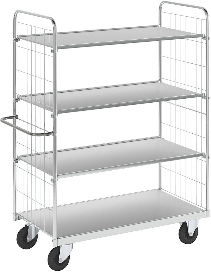 Flexibler Etagenwagen, mit 4 Böden, Länge 1390 mm Kongamek