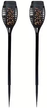Uplifted Finds 12LED Solar Flickering Flame Torch Lights Waterproof Outdoor Garden Decor n2012 2