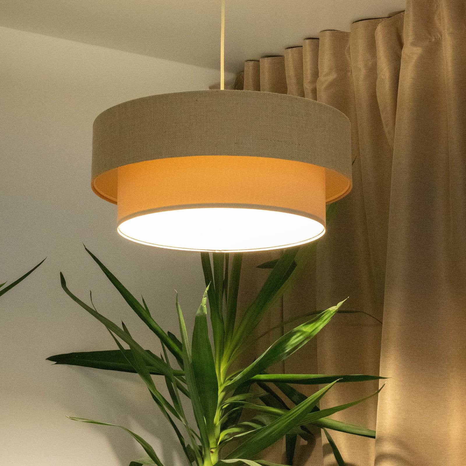 Maco Design Boho Hanglamp Beige, Dimbaar, Textiel en Jute, Rond