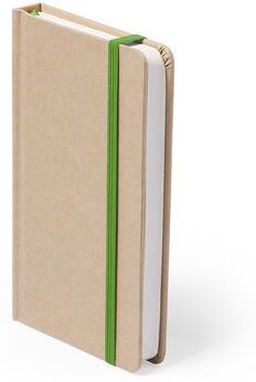 Bloc notes personnalisé Bosco carton recyclé vert