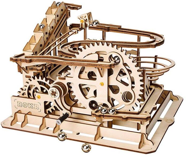 Montagnes russes - Puzzle 3D Mécanique en bois Rokr