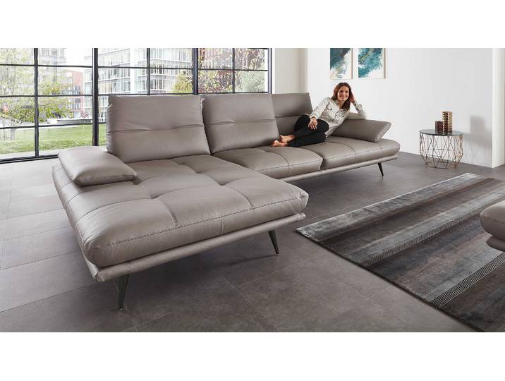 Echtleder Sofa Roma mit Sitzverstellung