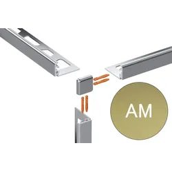 Schlüter Systems JOLLY-AM Außenecke 90° Aluminium AM - Aluminium messing matt eloxiert Höhe: 12,5 mm