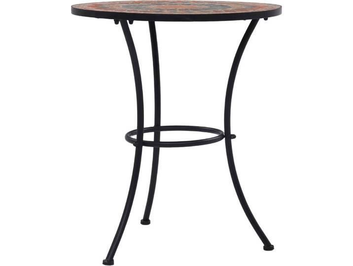 vidaXL Mosaik-Bistrotisch Orange/Grau 60 cm Keramik