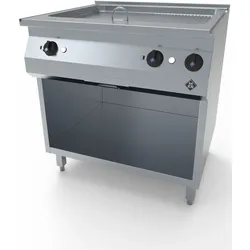MKN HotLine Elektro Griddleplatte 2 Supra, Chrom-Nickel-Stahl, halb geriffelt