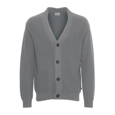 Cardigan SOLID "Cardigan SDGore", Herren, Gr. XL, grau (griffin melange), Obermaterial: 100% Baumwolle CO recyc.., Strickjacken