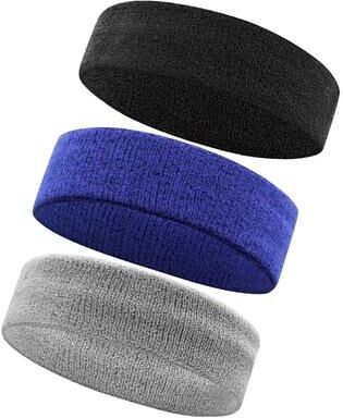 Inspire Essentials AOLIKES Sports Headband Set 3 Piece Athletic Sweatband For Running Tennis Basketball And Gym Workouts 10