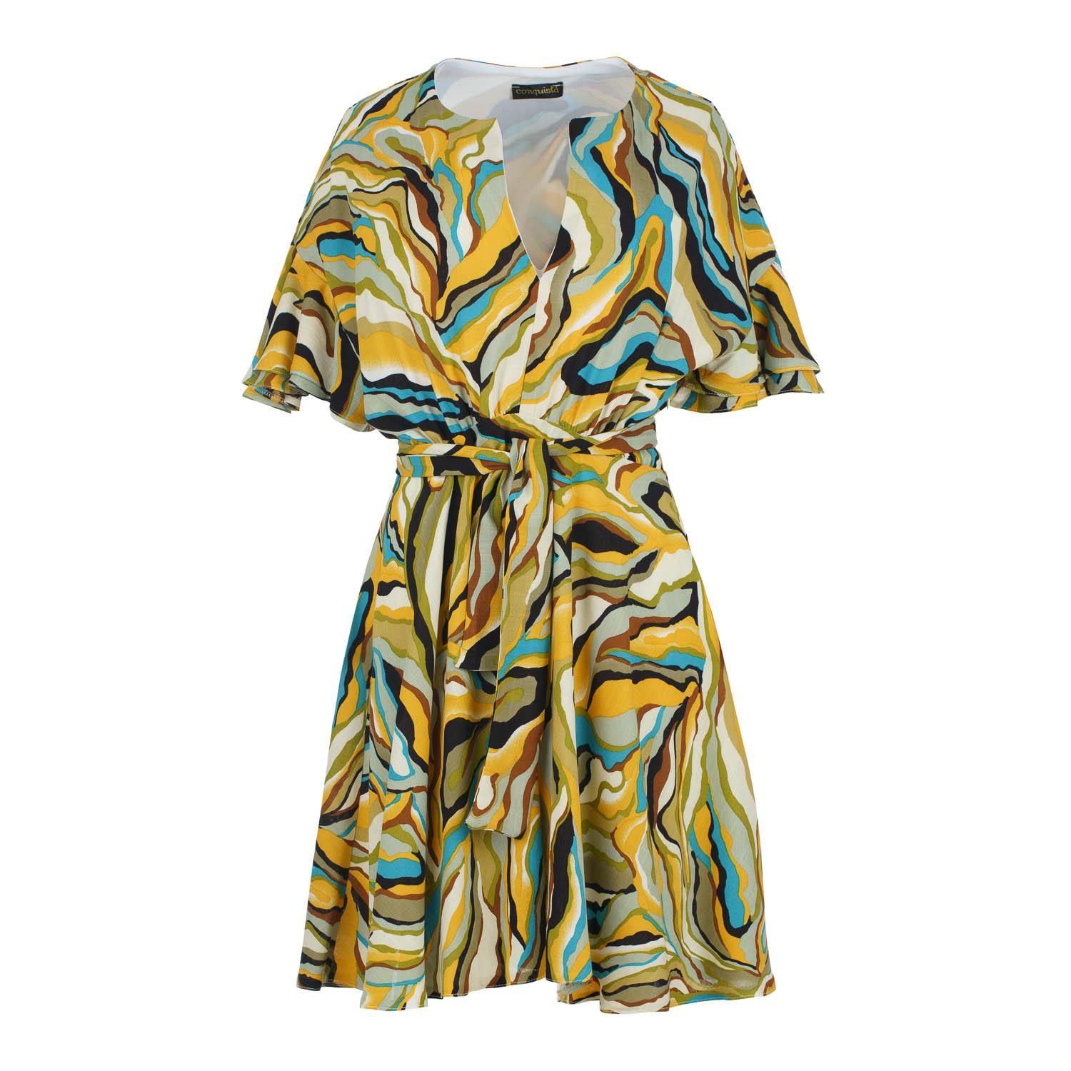 Levendige safari viscose wikkeljurk