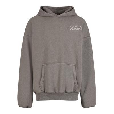 Kapuzenpullover KARL KANI "Karl Kani KK Os Hoodie", Herren, Gr. M, grau, 80% Baumwolle, 20% Polyester, Rundhals, Pullover Kapuzenpullover