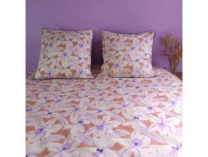 Housse de couette iris rose dimension - 240x220