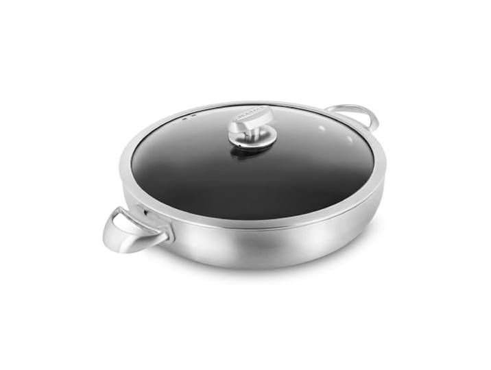 Scanpan CX+ 31,8 cm Schmorpfanne – 5,5 l – Stratanium Plus Antihaft-Kochpfanne – 5-lagiger Edelstahl