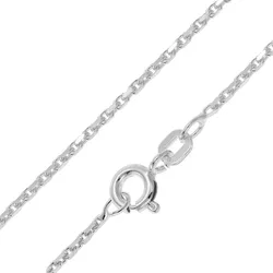 trendor 28800 Damen-Kette 925 Silber Diamantierte Ankerkette 1,3 mm, 42 cm