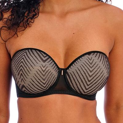 Plus Size Women's Tailored Underwire Molded Strapless Bra by Freya in Black (Size 32 E)