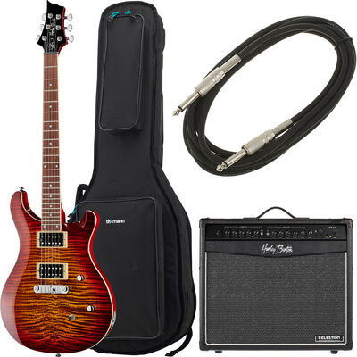 Harley Benton CST-24 Paradise Flame Bundle Paradise Amber Flame