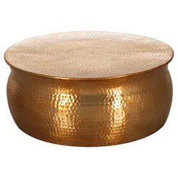 Couchtisch Karam Ø ca. 75 cm Alu Gold