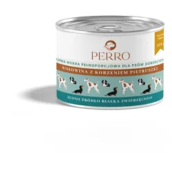 PERRO Rindfleisch mit Petersilienwurzel 410g Monoproteinfutter für ausgewachsene Hunde