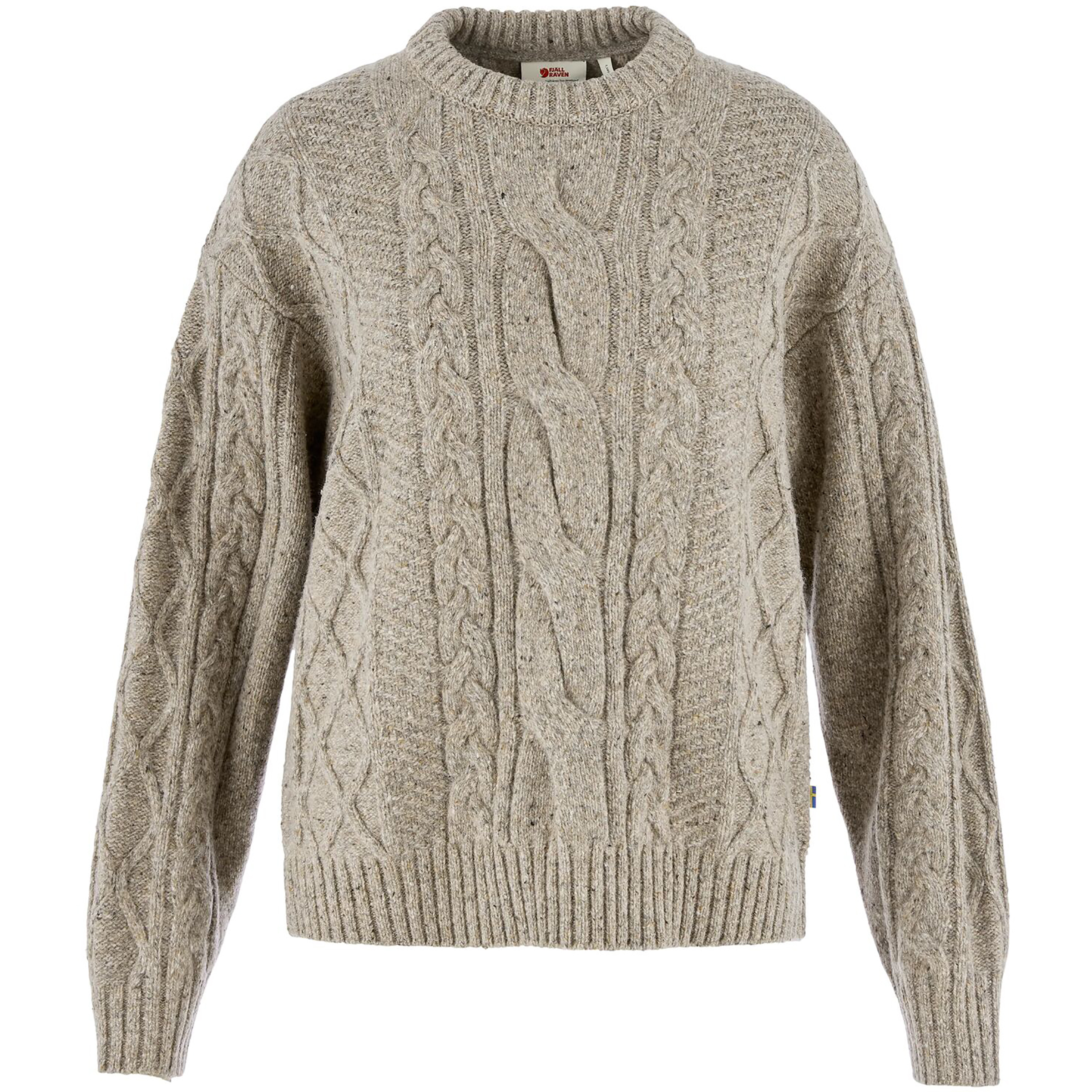 Fjällräven Övik Cable Knit Damen Pullover grau Größe S Lifestyle Schnell trocknend
