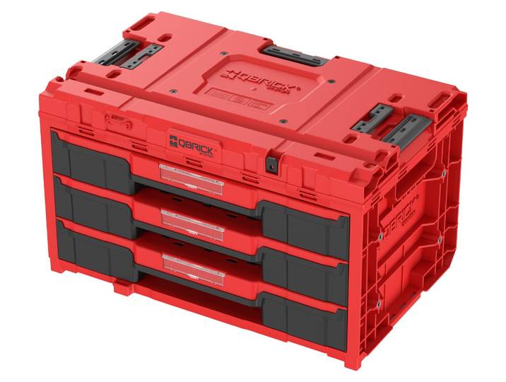 QBrick QBRICK ONE tool box with 3 drawers 2.0 RED