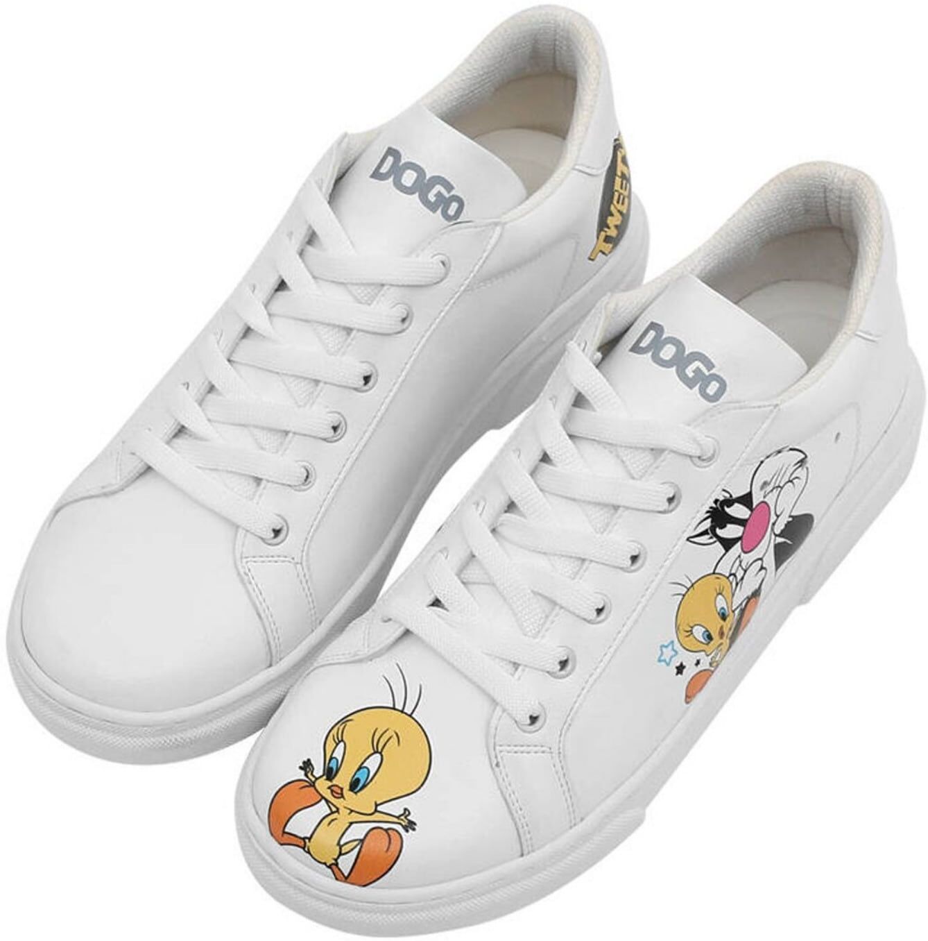 Sneaker DOGO "Ace Low-Top Sneaker Life Goes On Damen Sneaker, Ace Low-Top", Damen, Gr. 39, atmungsaktiv gefüttert ungefüttert, Normalschaft, weiß, Lederimitat, Schuhe Sneaker, Handgefertigt