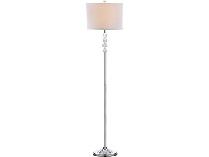 Lampe sur pied en cristal/métal, argent