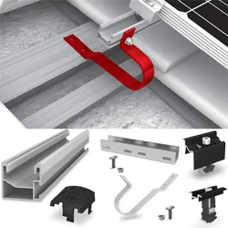 K2 Systems SingleRail Set SingleHook FT auf Ziegel Schrägdach für Biberschwanz für 18 Module