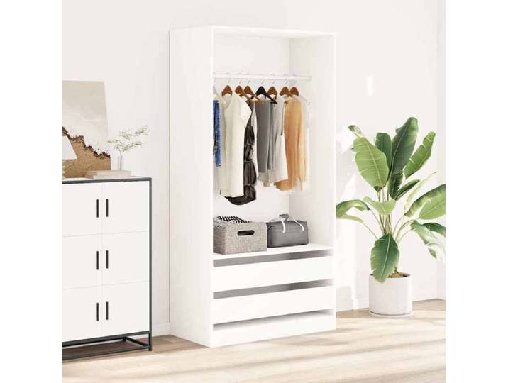 (Vente chaude)Suport vêtements 1 PC - SWEETY - Garde-robe moderne - Blanc 100x50x200cm - bois d'ingénierie 817154