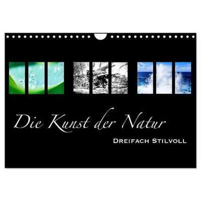 Die Kunst der Natur - Dreifach Stilvoll (Wandkalender 2026 DIN A4 quer), CALVENDO Monatskalender