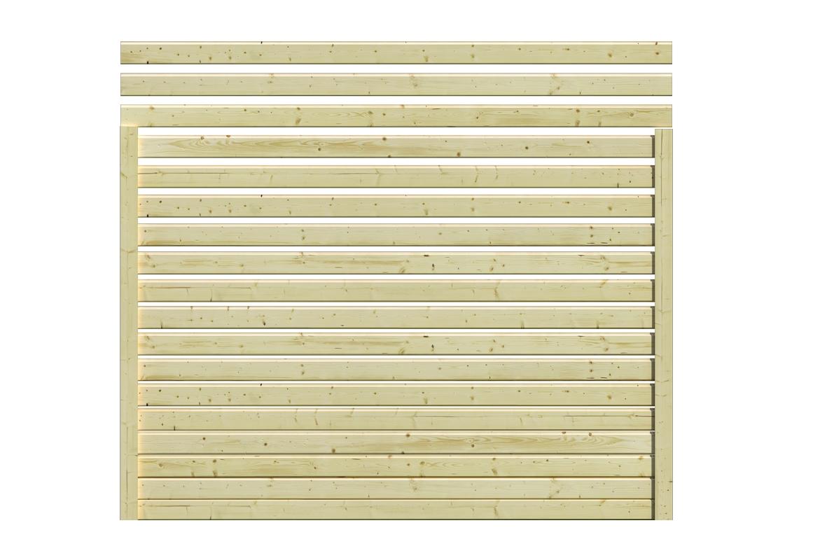 KARIBUHOLZT Carport Seitenwand kdi B180xH200cm 08427228