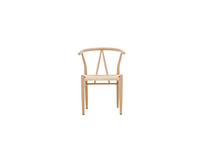 Livetastic Stuhl, Beige, Holz, Metall, Rattan, zylindrisch, 55x72x58 cm, Esszimmer, Stühle, Esszimmerstühle, Vierfußstühle