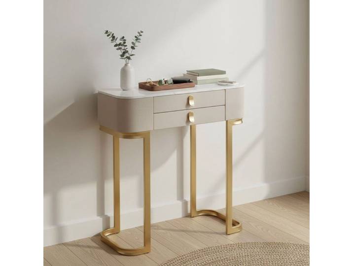 Console Ronda Dmora en bois doré 40x70x80h cm