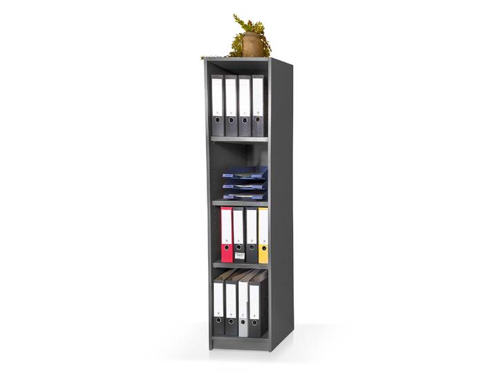 OFFICE OAK Regal V, Material Dekorspanplatte, graphitfarbig